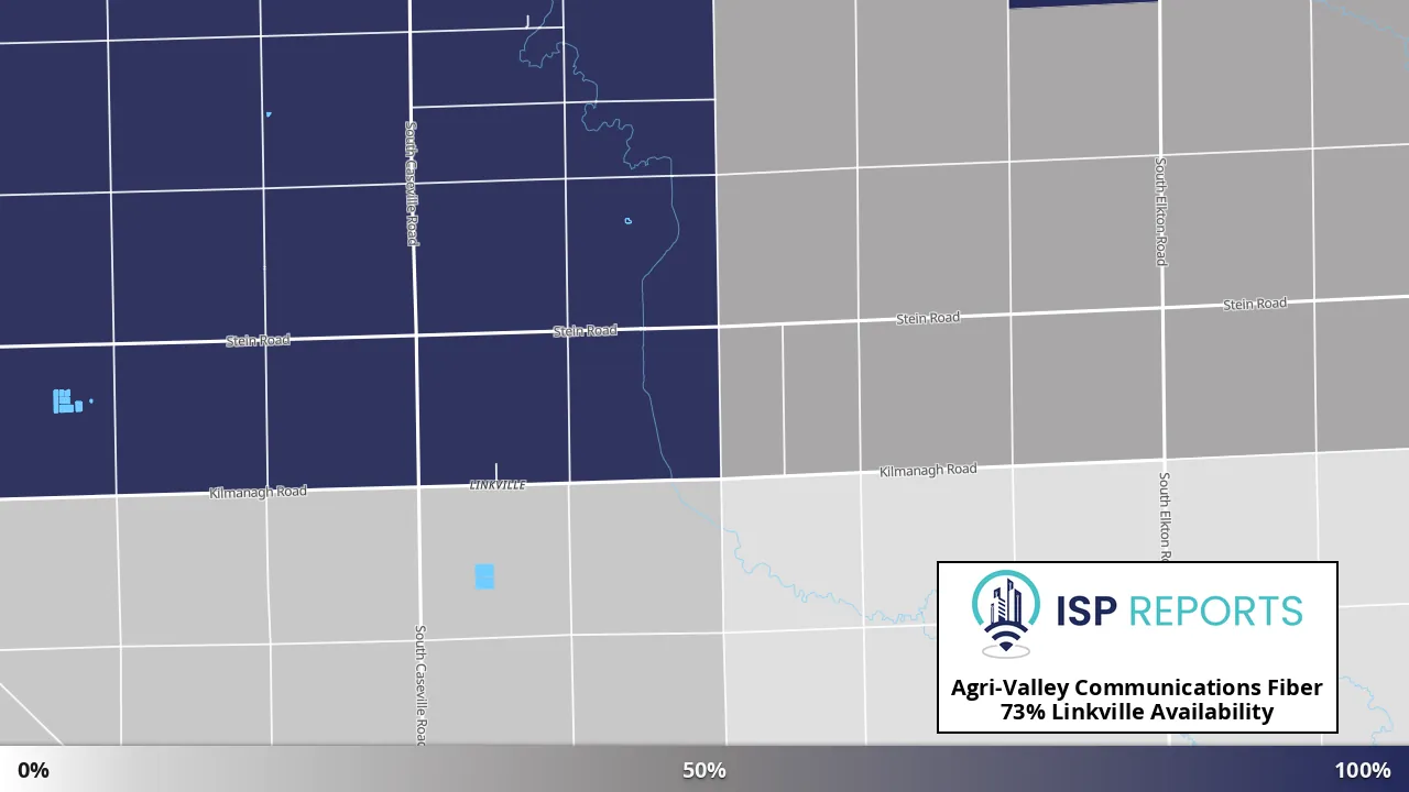 Linkville, MI map of internet availability