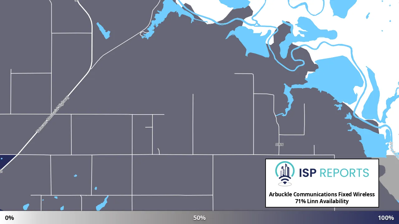 Linn, OK map of internet availability
