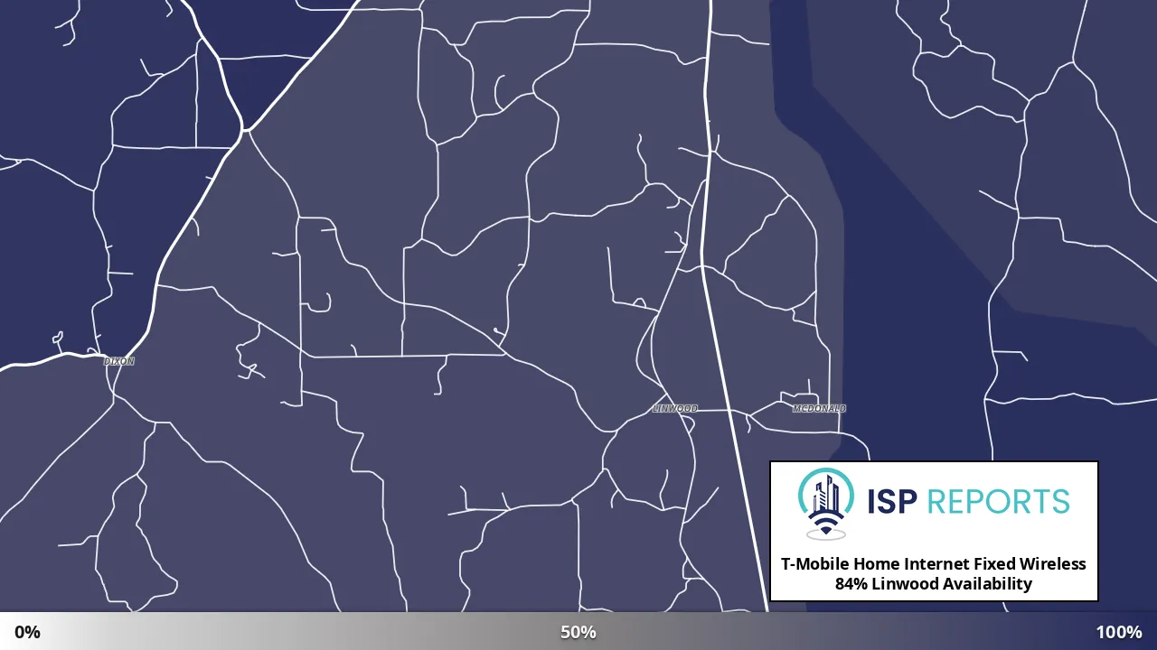 Linwood, MS map of internet availability
