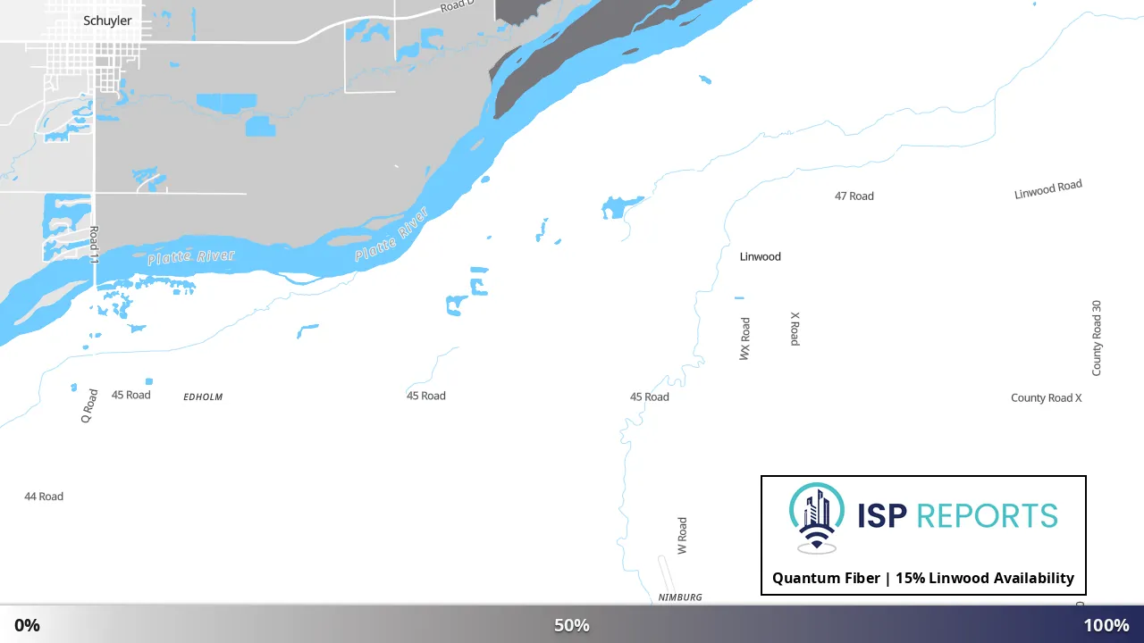 Linwood, NE map of internet availability