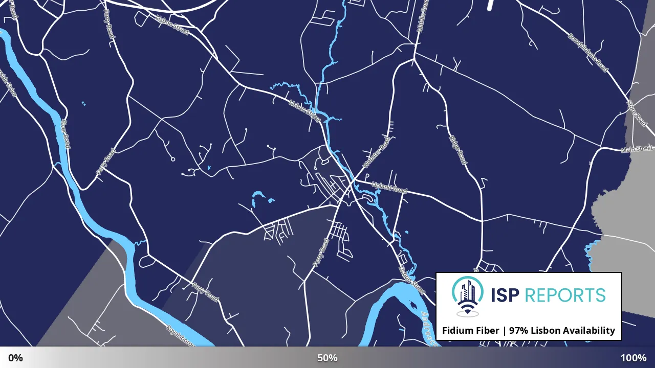 Lisbon, ME map of internet availability
