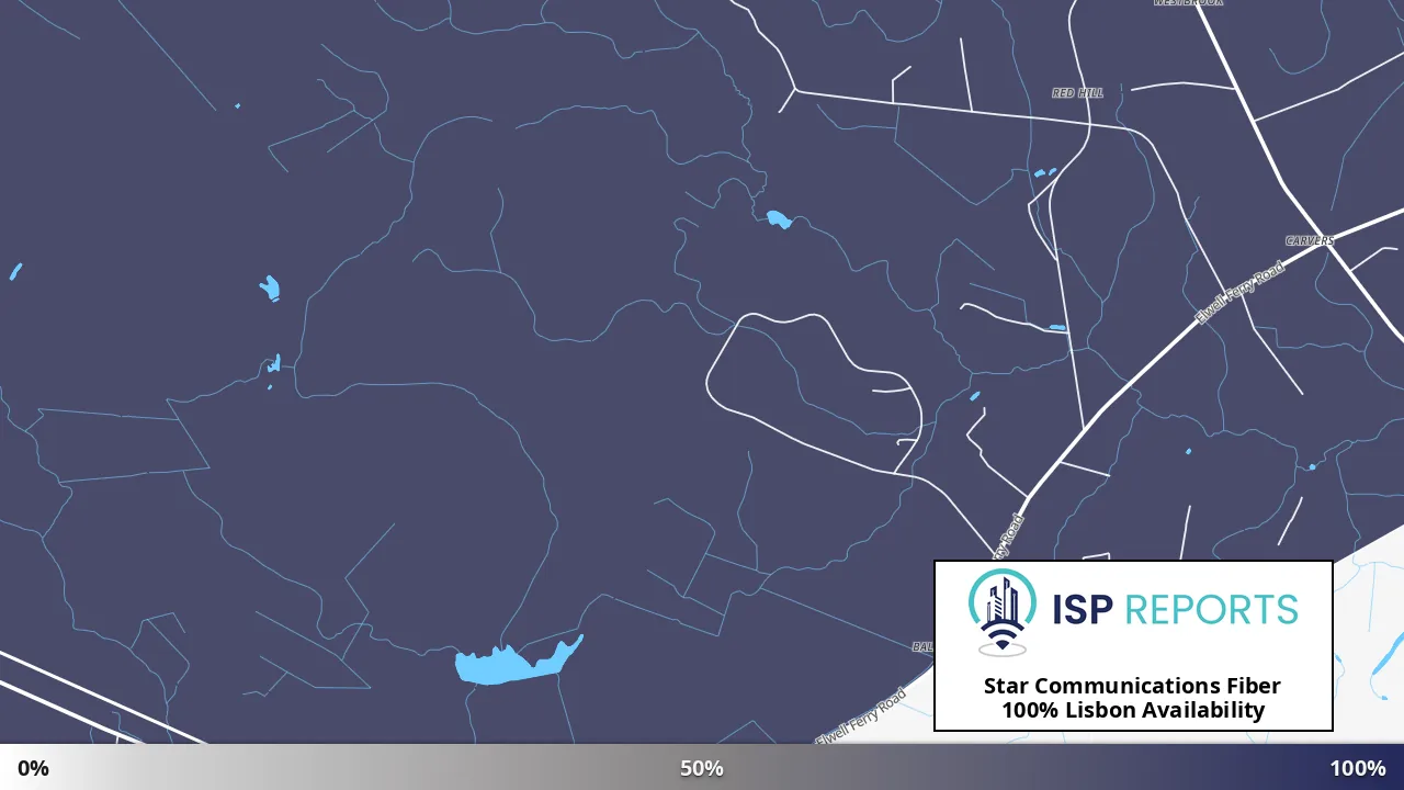 Lisbon, NC map of internet availability