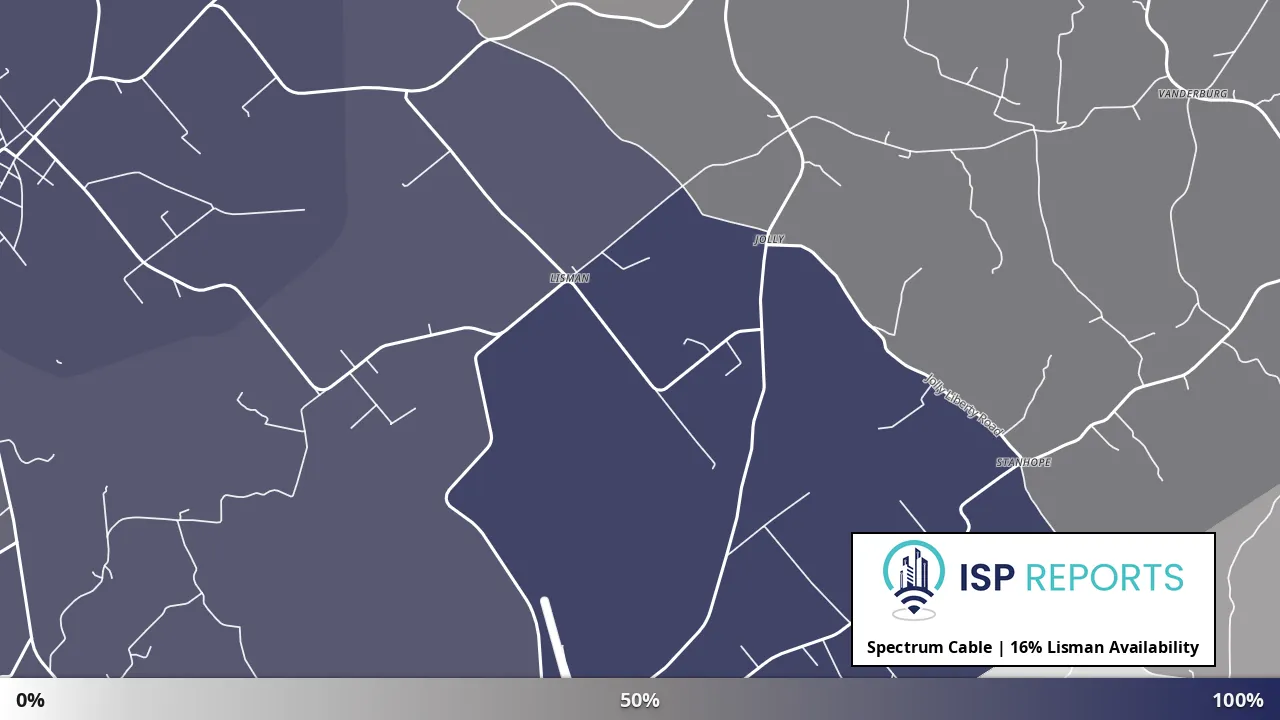 Lisman, KY map of internet availability