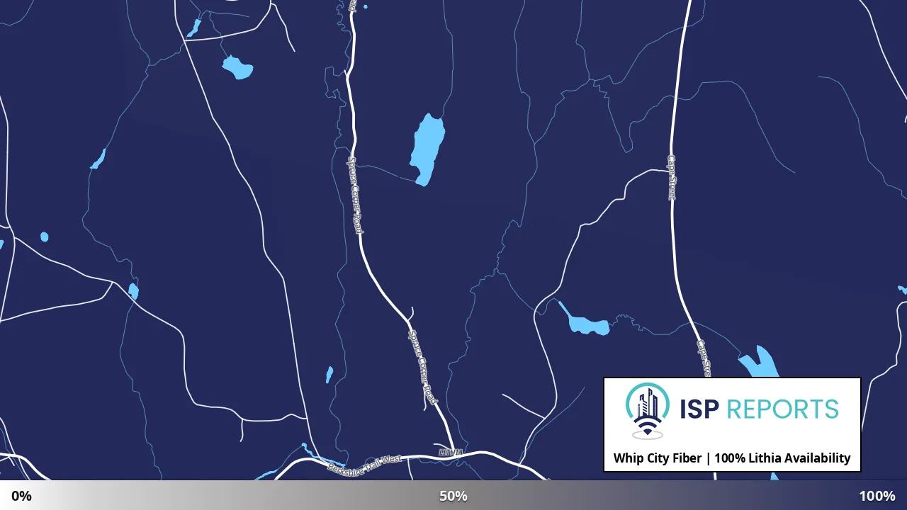 Lithia, MA map of internet availability