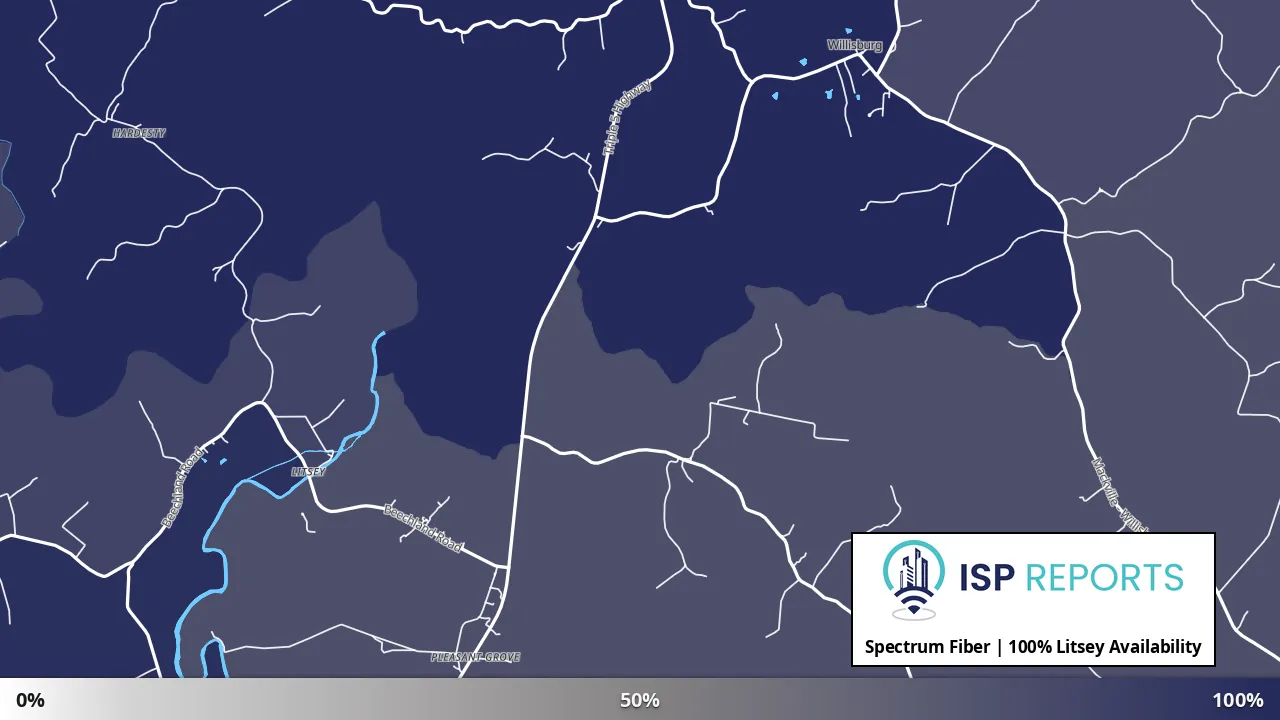 Litsey, KY map of internet availability