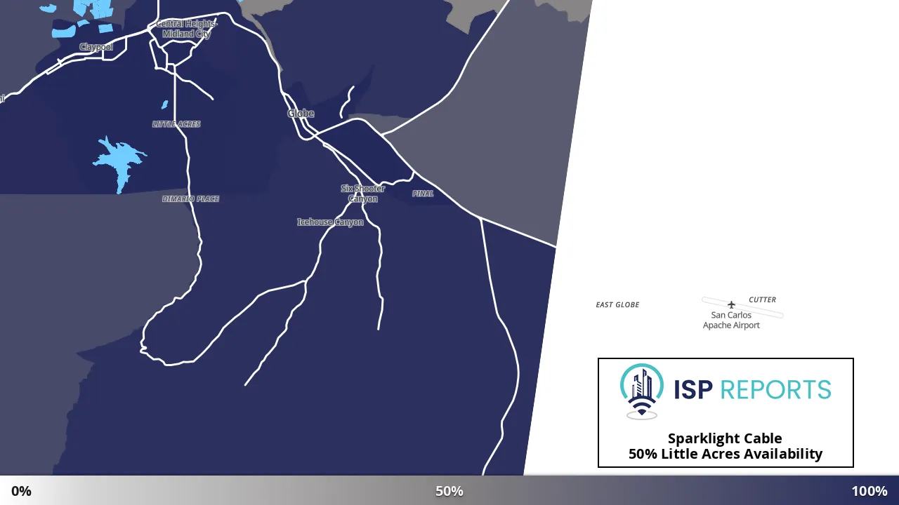 Little Acres, AZ map of internet availability