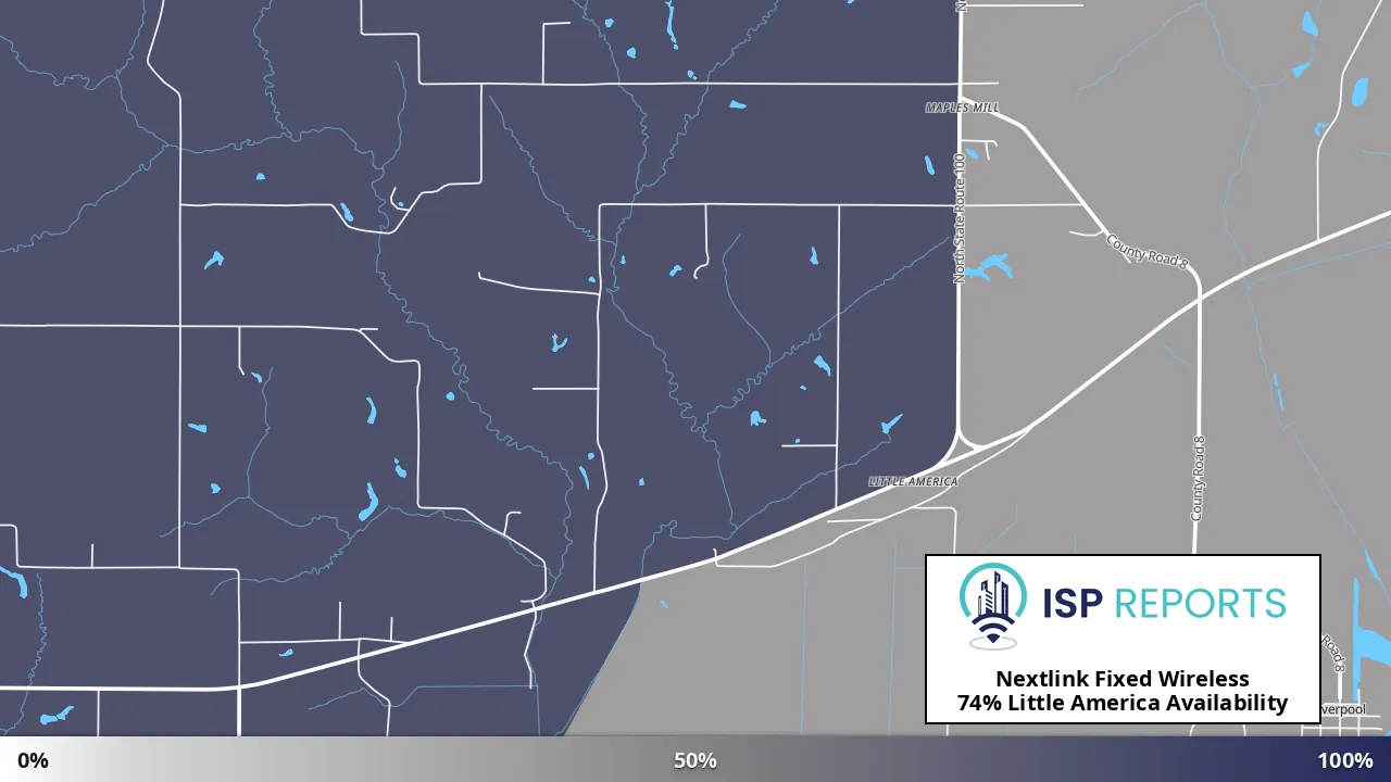 Little America, IL map of internet availability