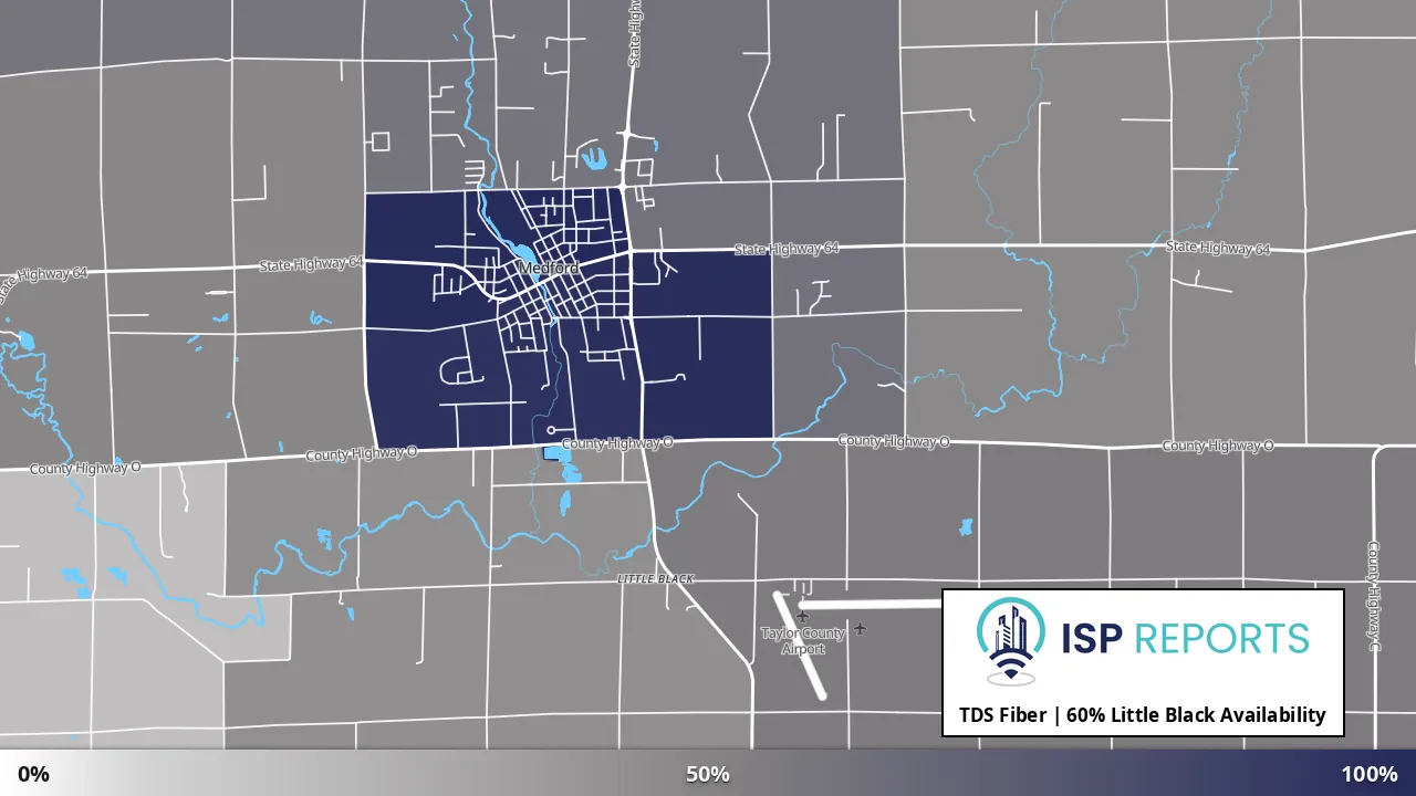Little Black, WI map of internet availability