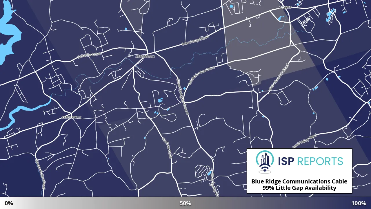 Little Gap, PA map of internet availability