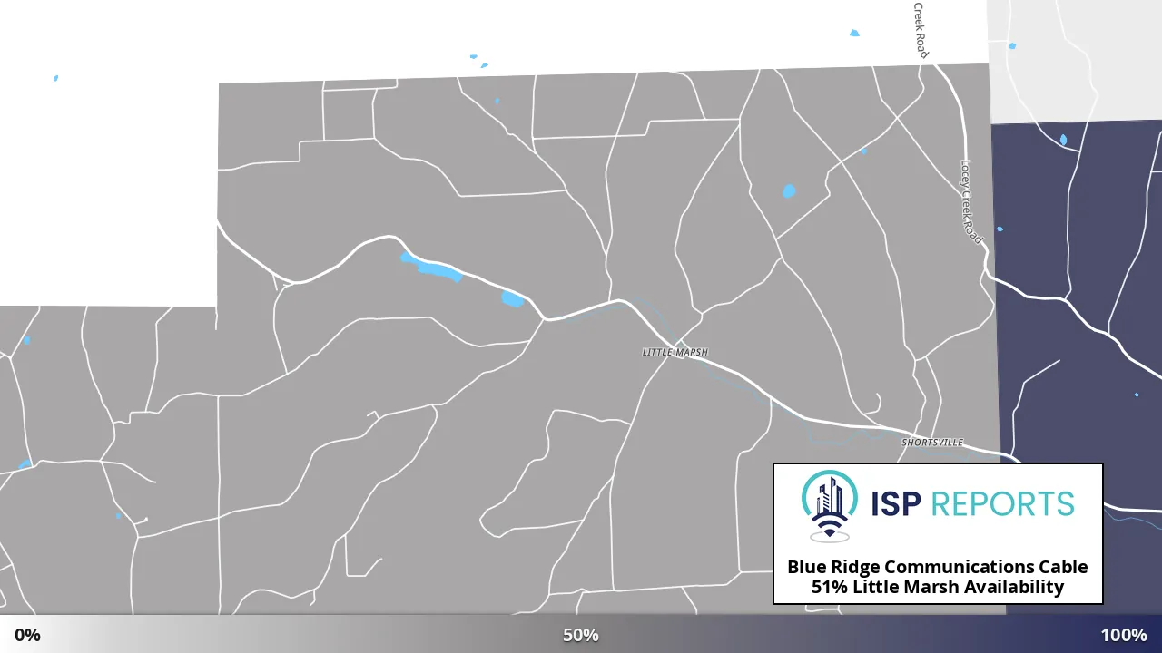 Little Marsh, PA map of internet availability
