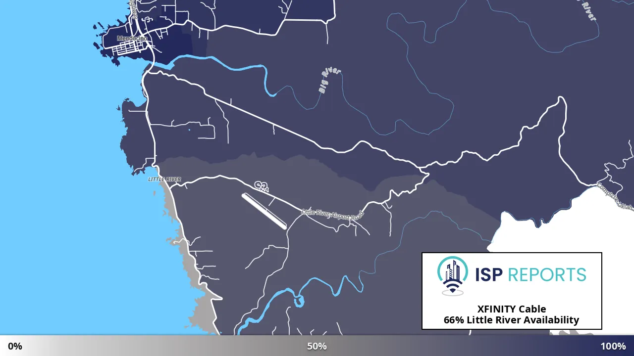 Little River, CA map of internet availability