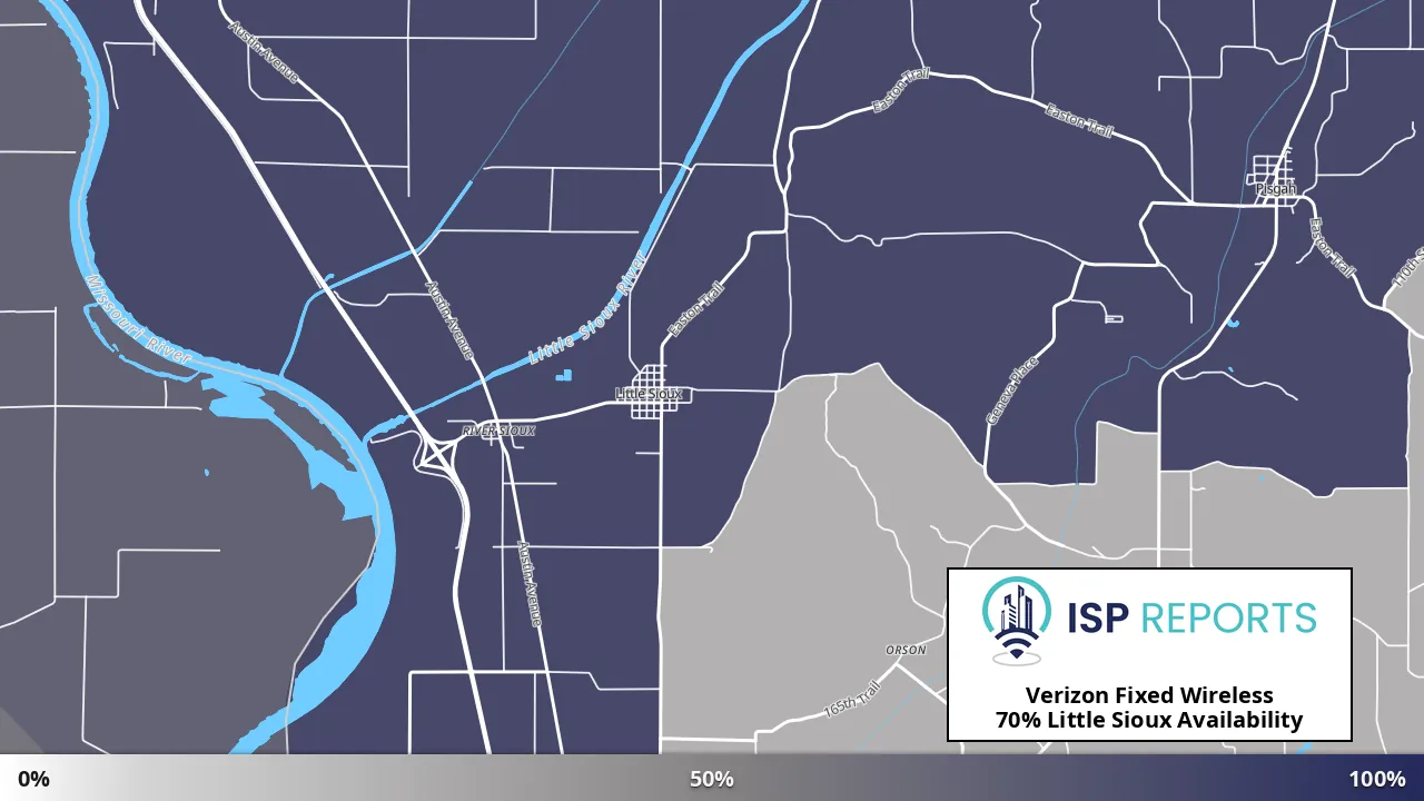 Little Sioux, IA map of internet availability