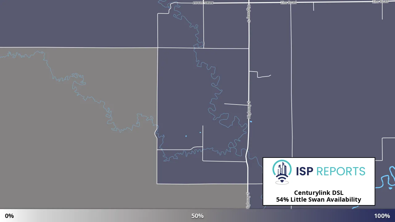 Little Swan, MN map of internet availability