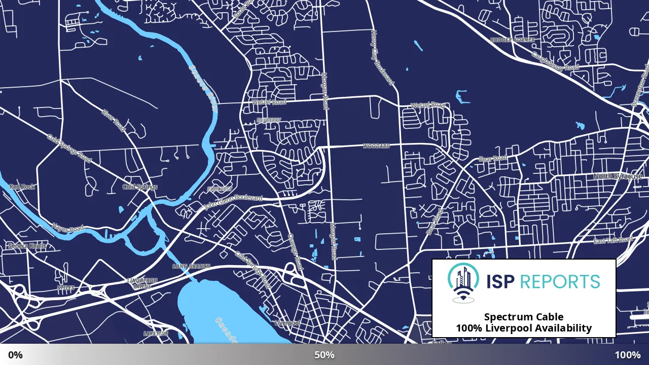 Liverpool, NY map of internet availability
