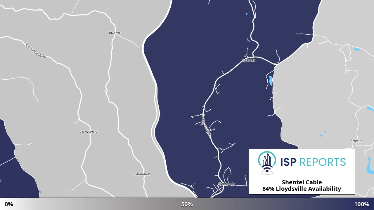 Lloydsville, WV map of internet availability