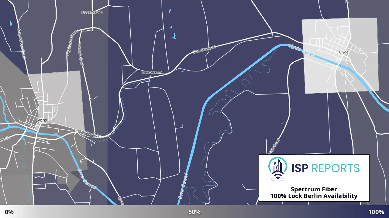 Lock Berlin, NY map of internet availability