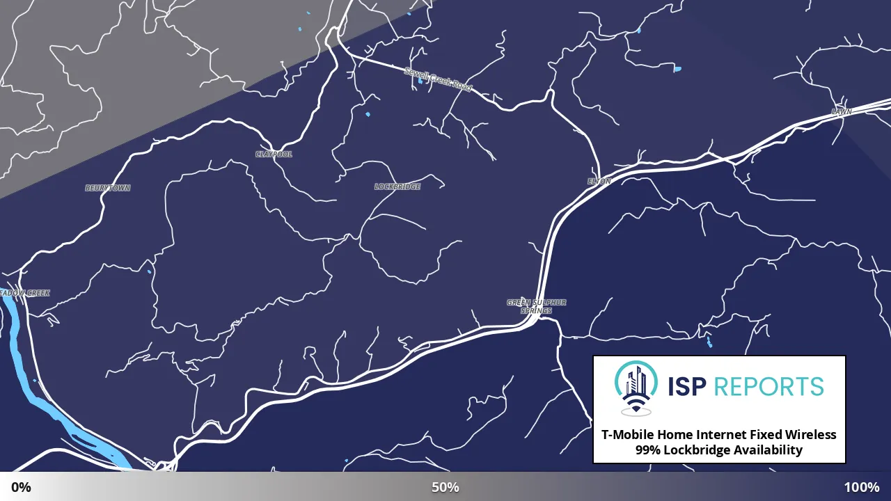 Lockbridge, WV map of internet availability