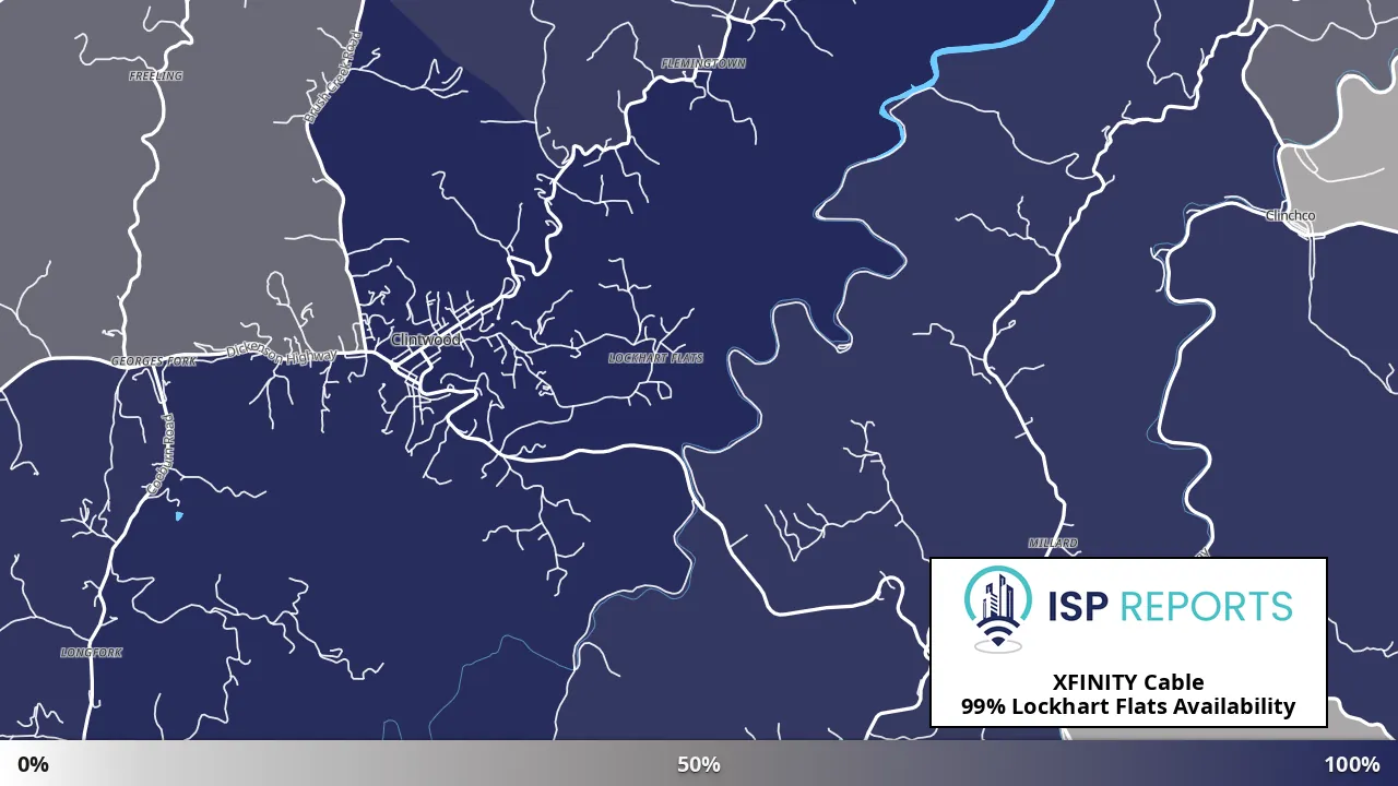 Lockhart Flats, VA map of internet availability