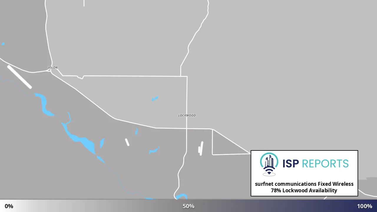Lockwood, CA map of internet availability