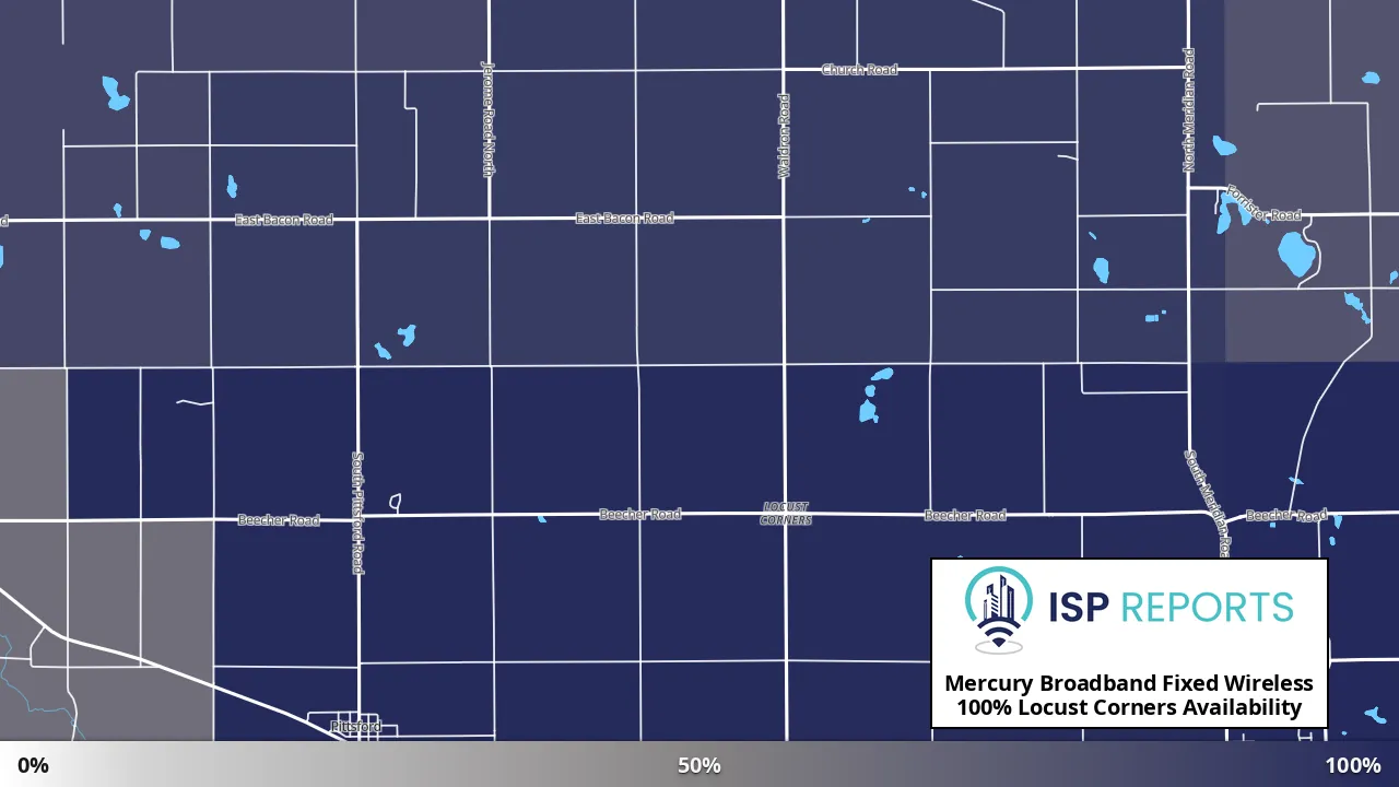 Locust Corners, MI map of internet availability