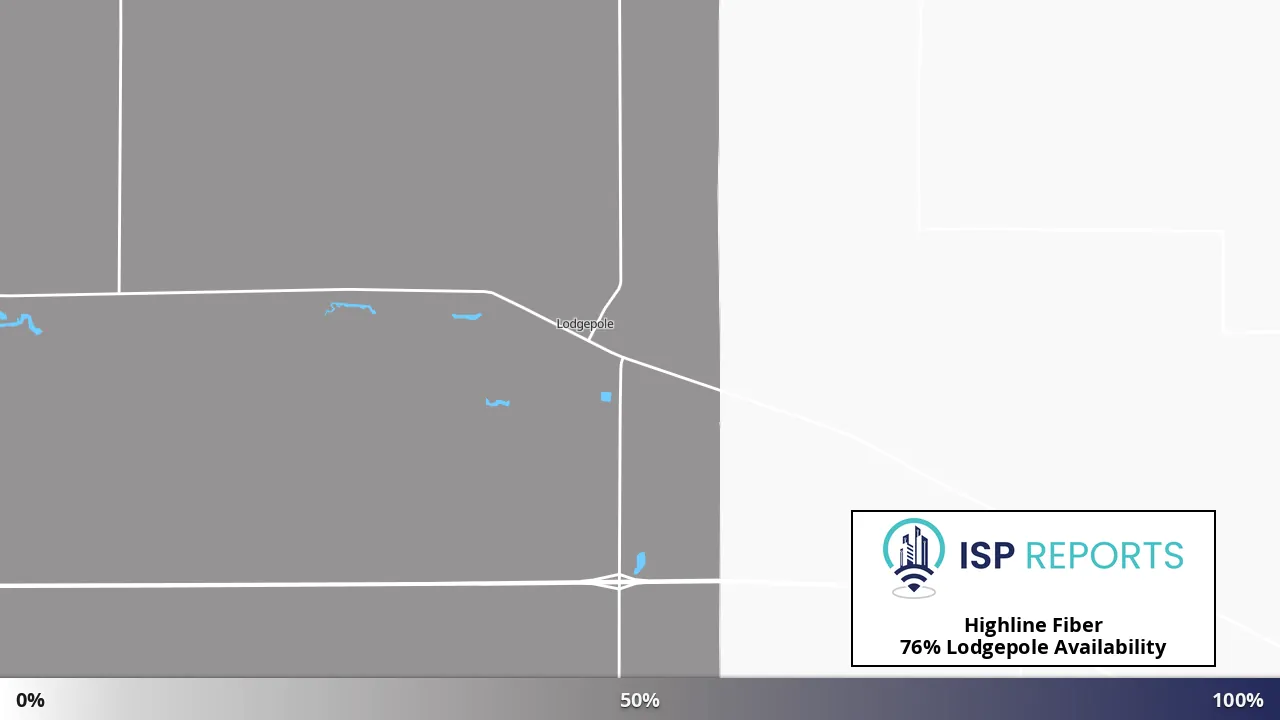 Lodgepole, NE map of internet availability