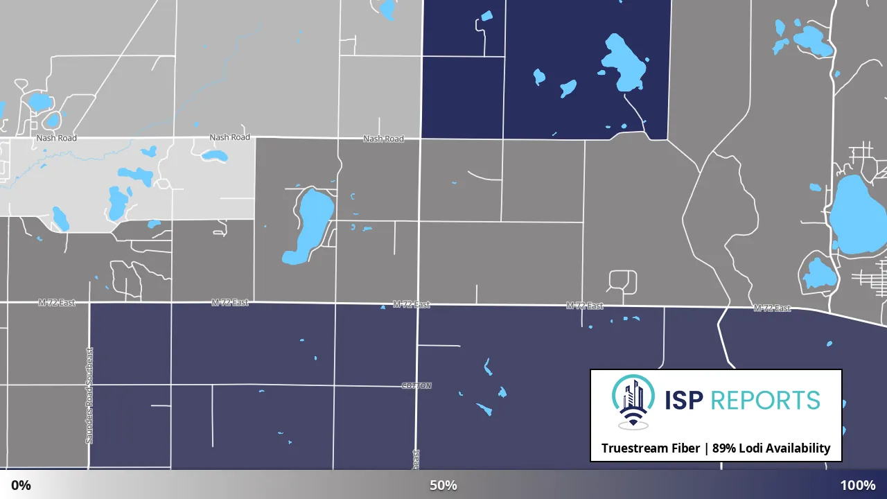 Lodi, MI map of internet availability