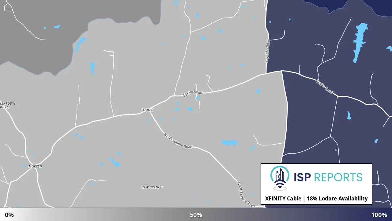 Lodore, VA map of internet availability