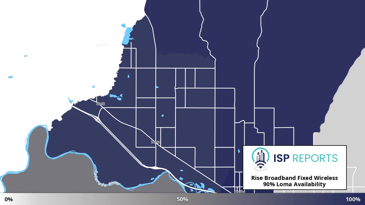 Loma, CO map of internet availability