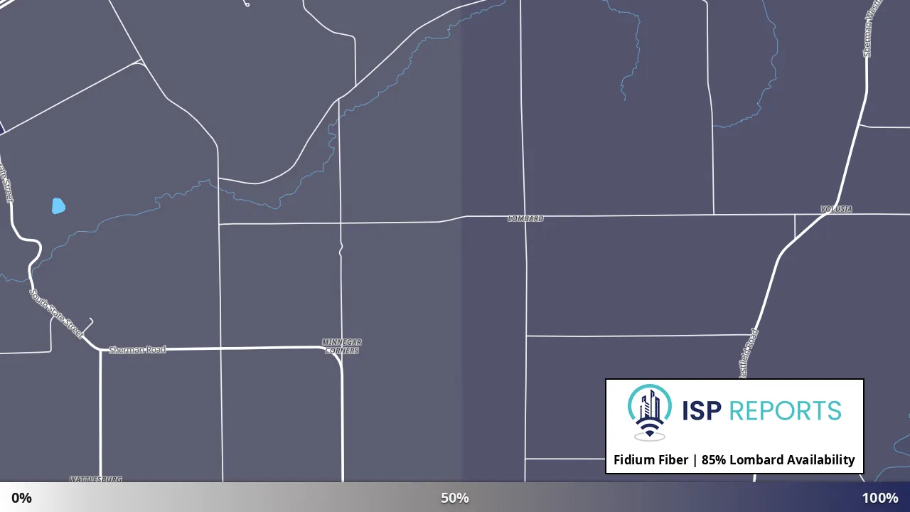 Lombard, NY map of internet availability