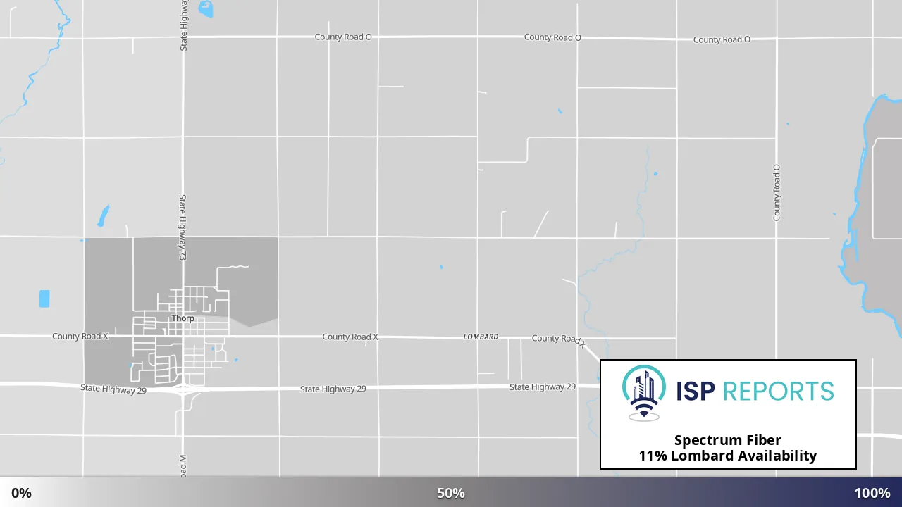 Lombard, WI map of internet availability