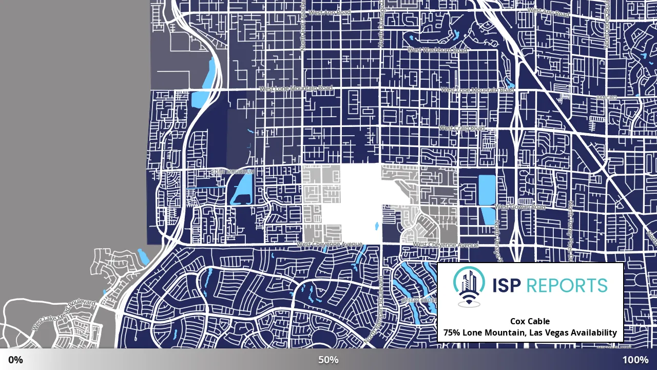 Lone Mountain, Las Vegas, NV map of internet availability
