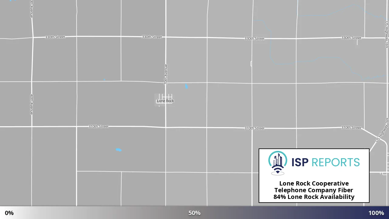Lone Rock, IA map of internet availability