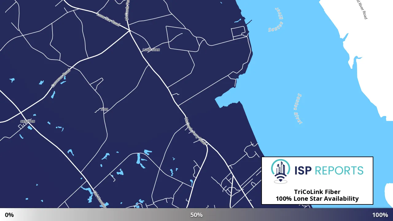 Lone Star, SC map of internet availability