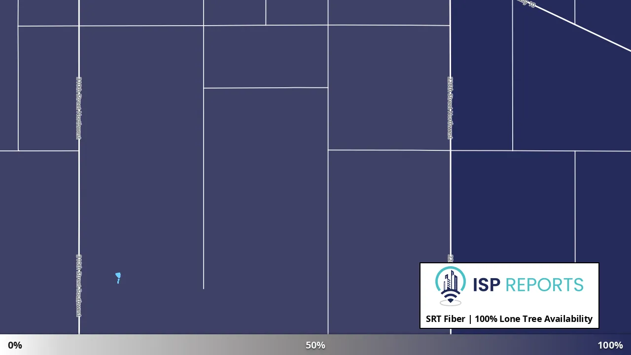 Lone Tree, ND map of internet availability