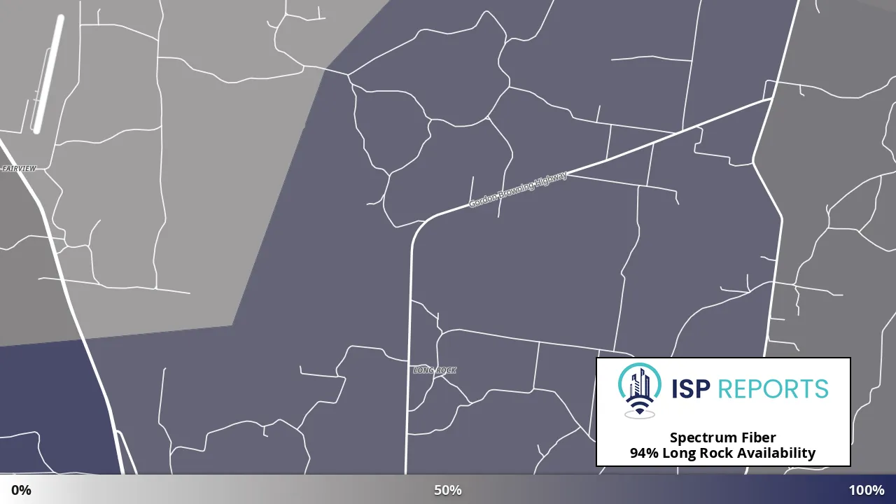 Long Rock, TN map of internet availability