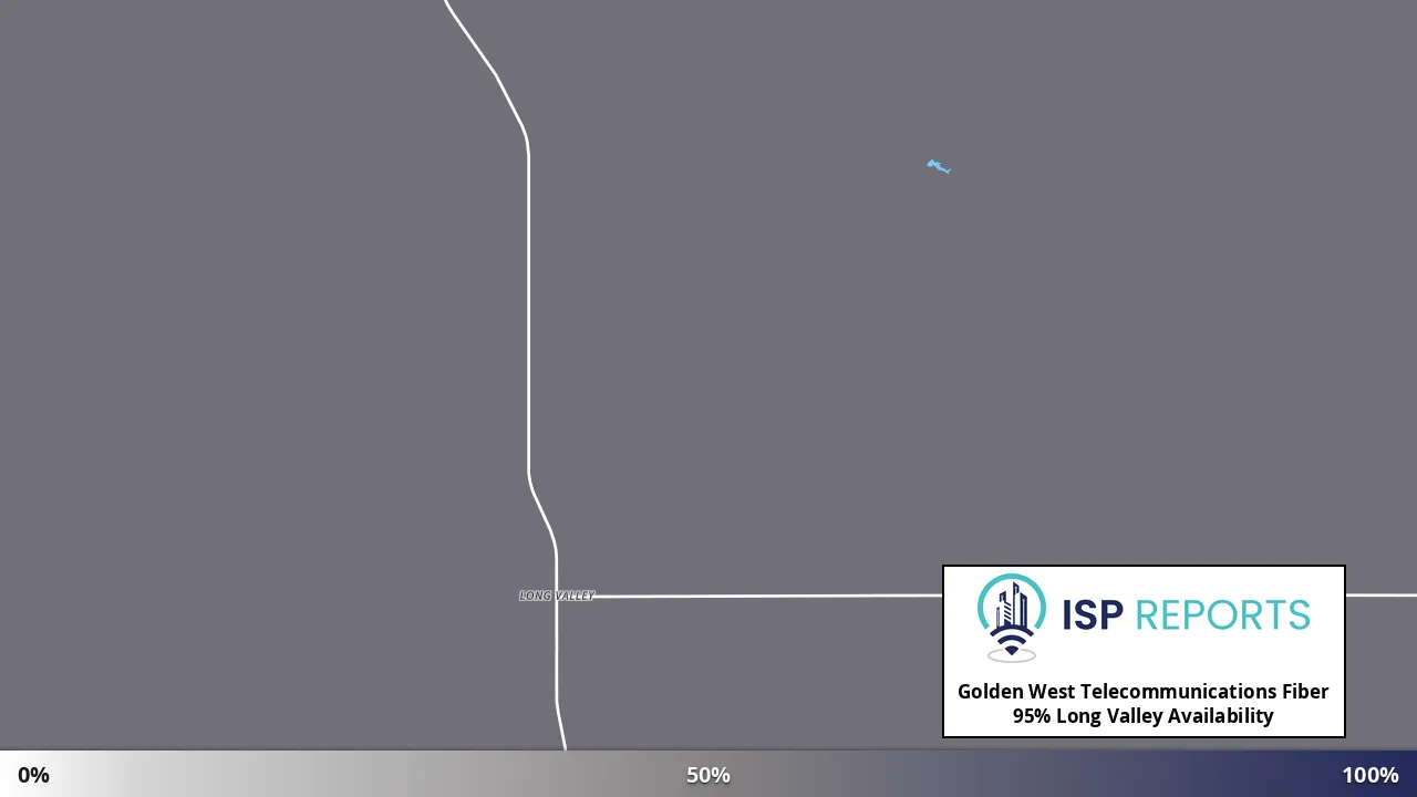 Long Valley, SD map of internet availability