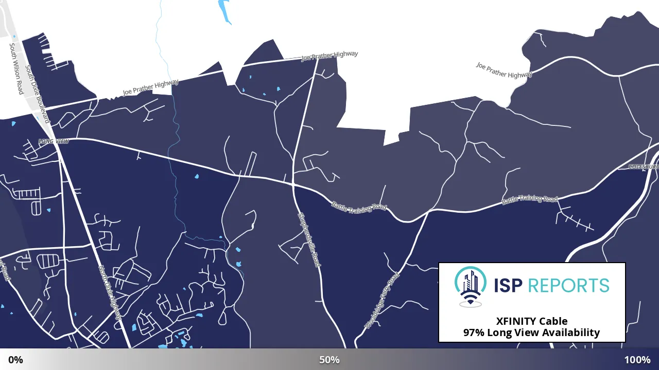 Long View, KY map of internet availability