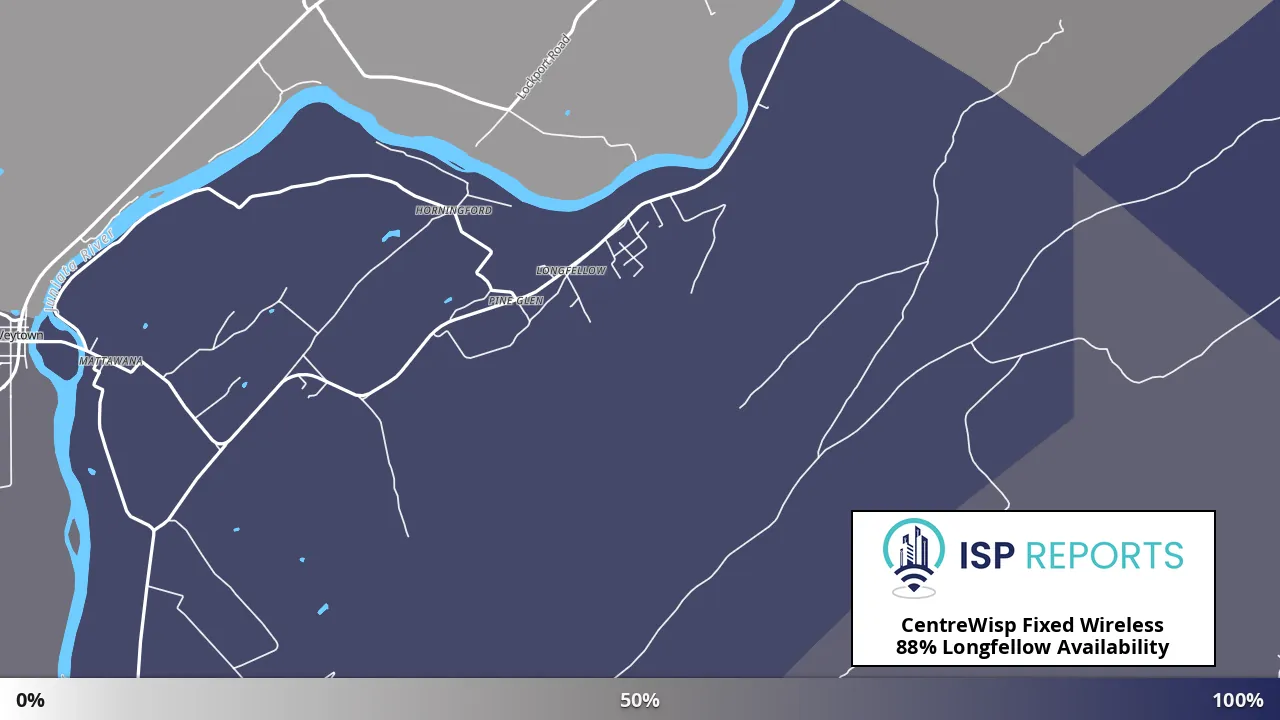 Longfellow, PA map of internet availability