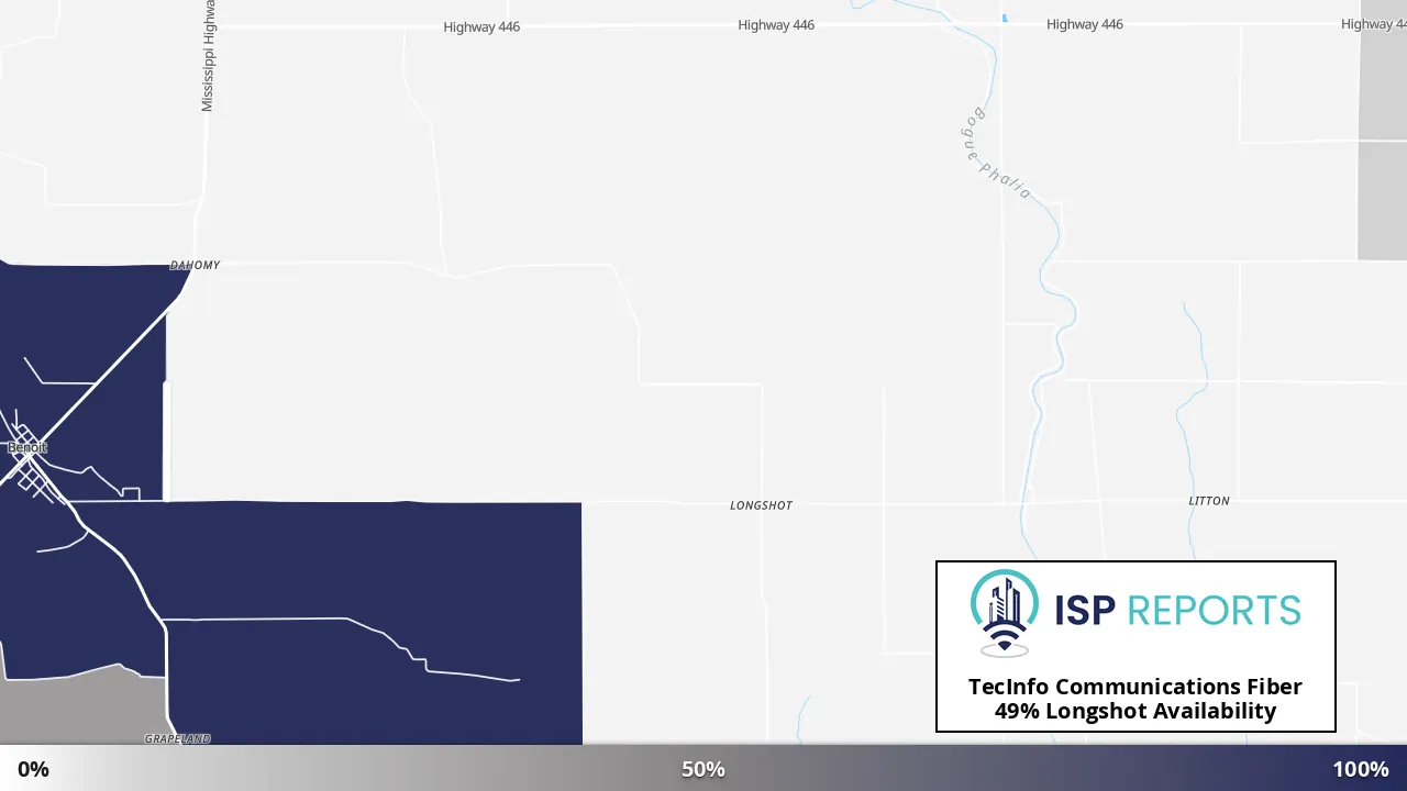 Longshot, MS map of internet availability