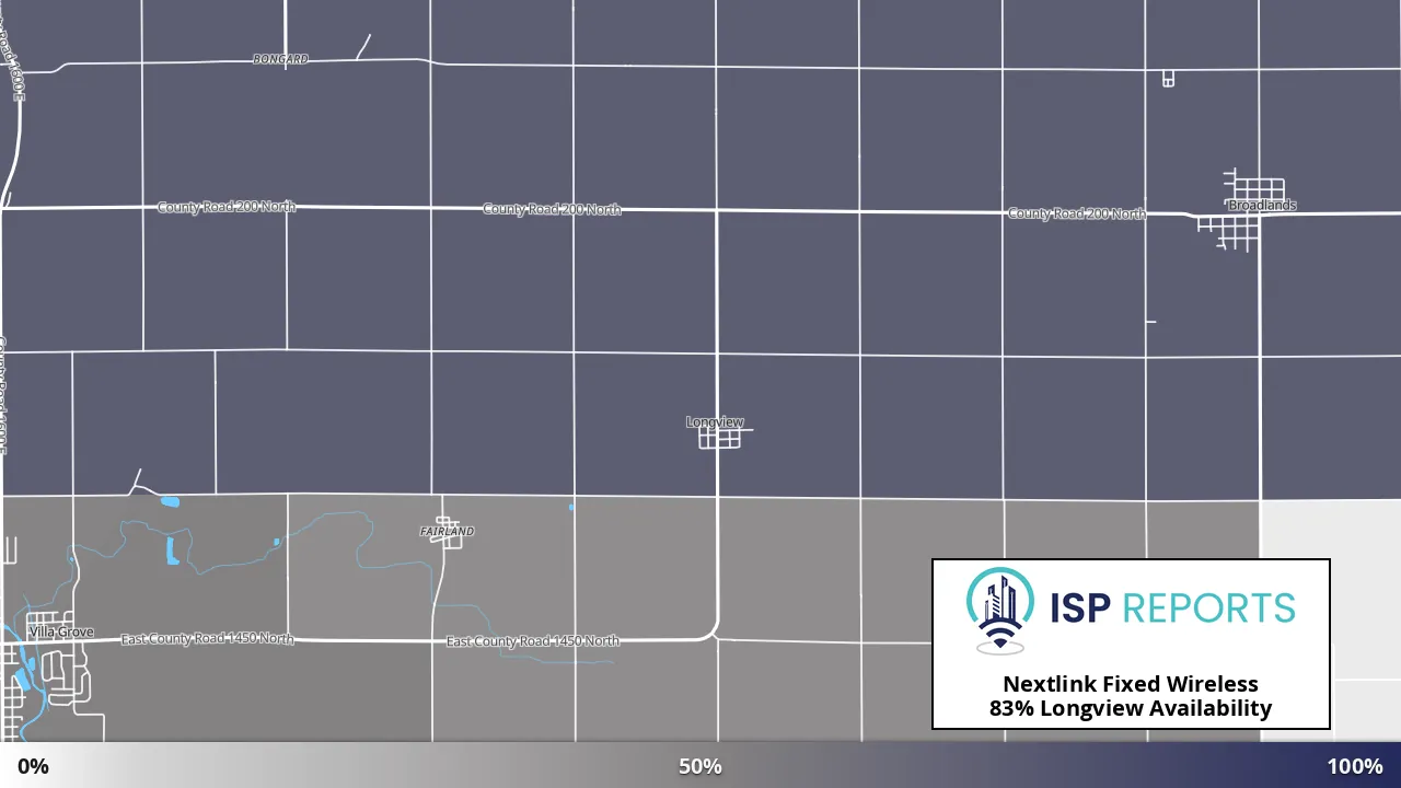 Longview, IL map of internet availability