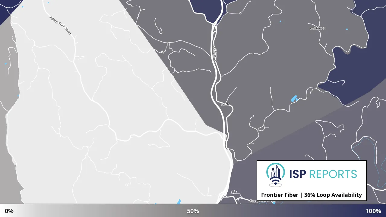 Loop, WV map of internet availability