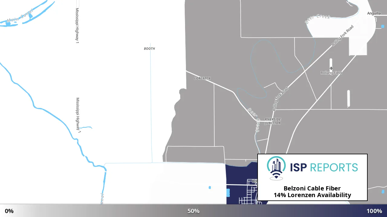 Lorenzen, MS map of internet availability