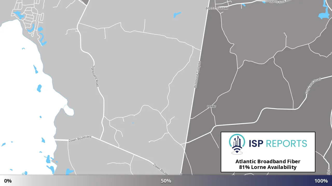 Lorne, VA map of internet availability