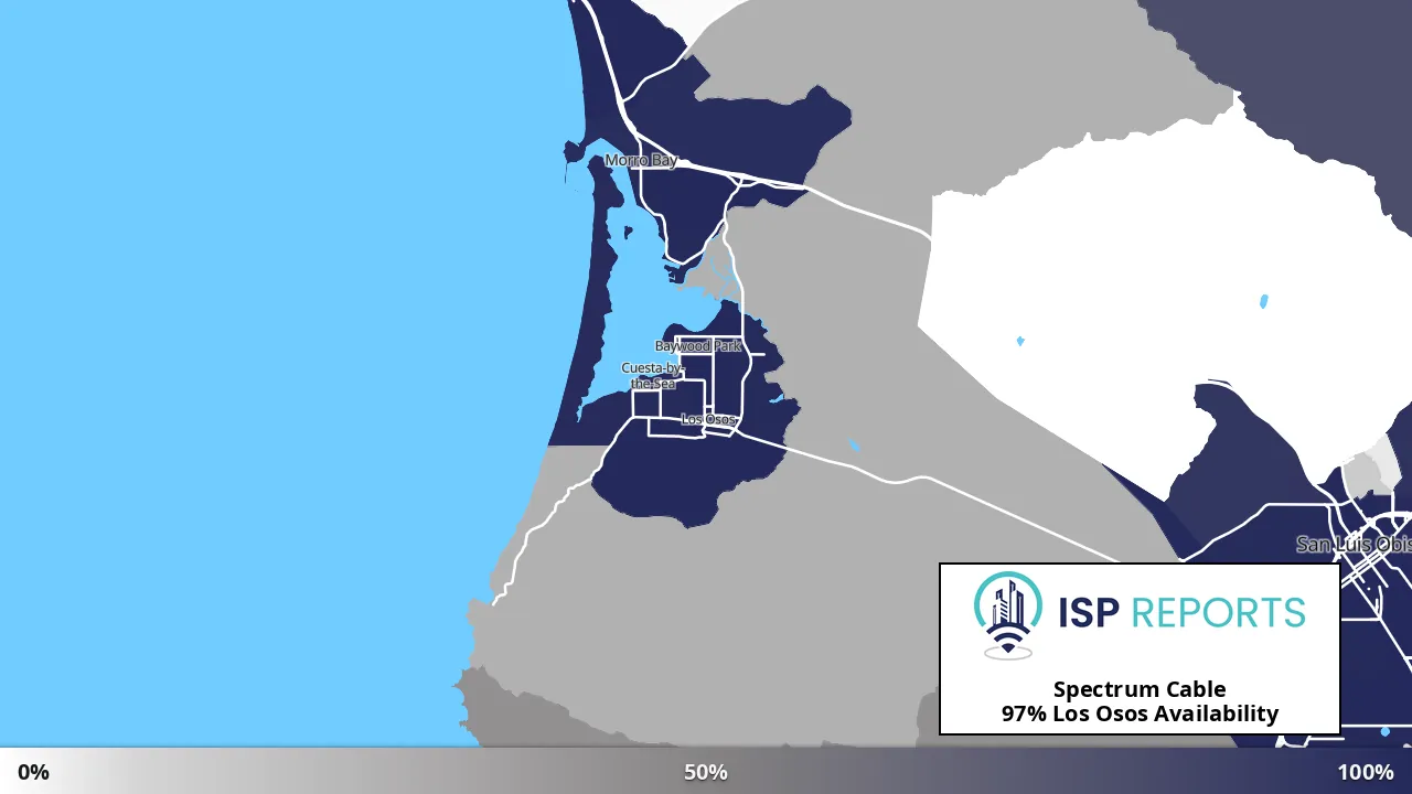 Los Osos, CA map of internet availability