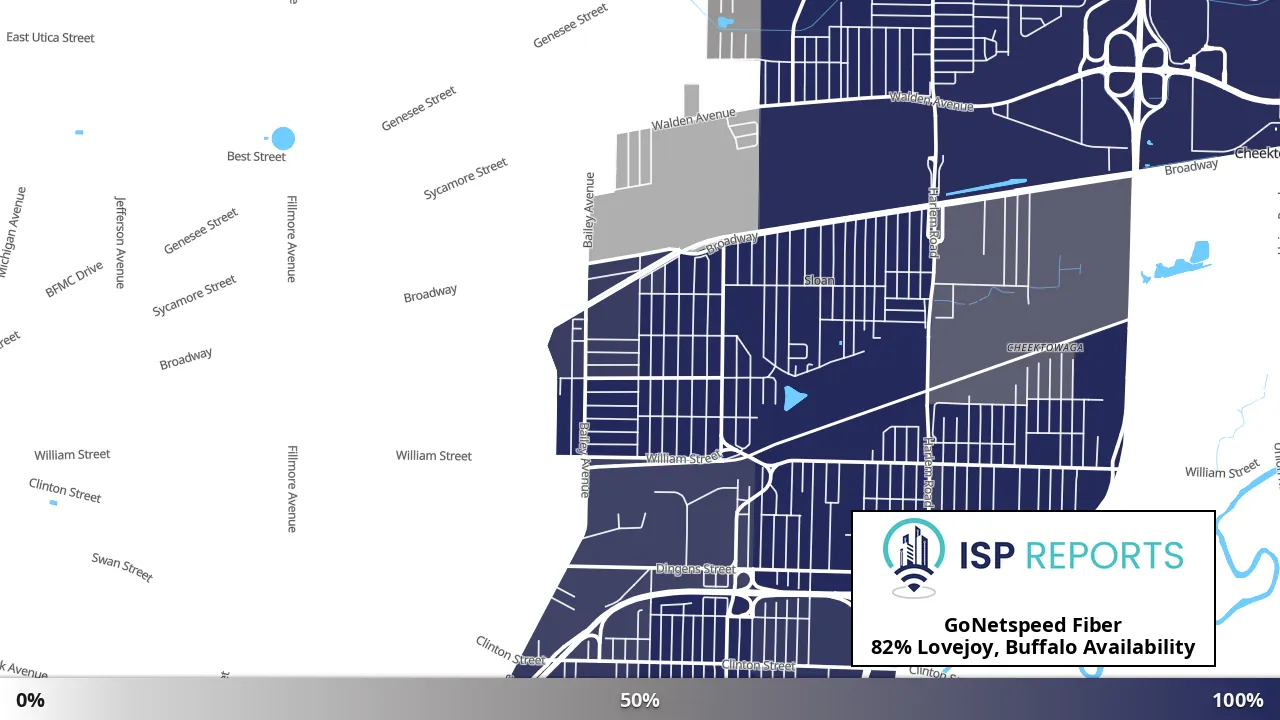 Lovejoy, Buffalo, NY map of internet availability