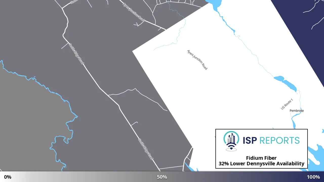Lower Dennysville, ME map of internet availability