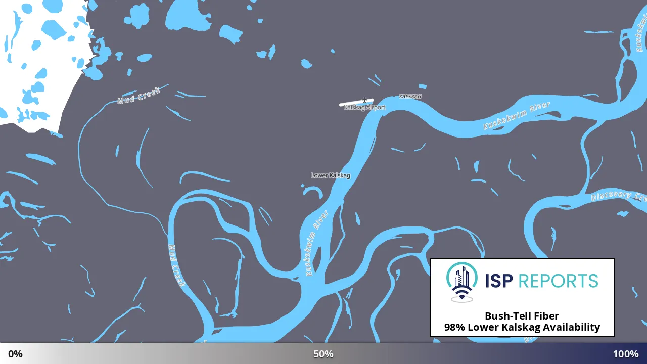 Lower Kalskag, AK map of internet availability