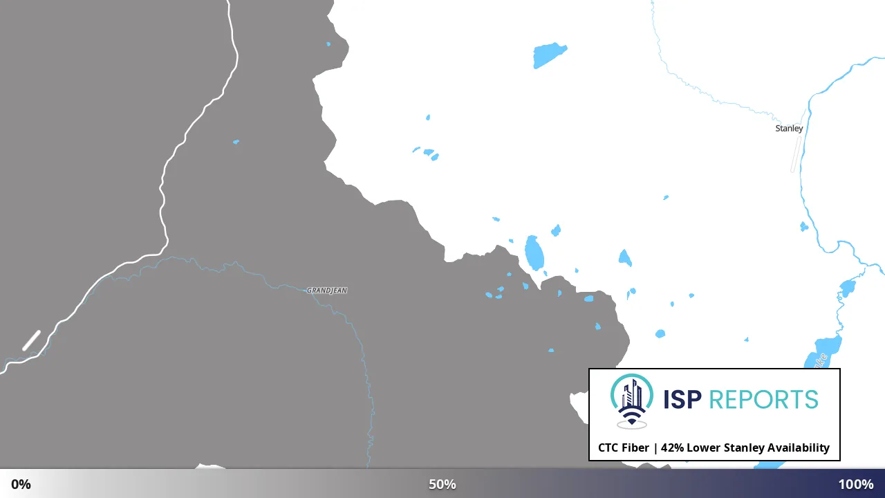 Lower Stanley, ID map of internet availability