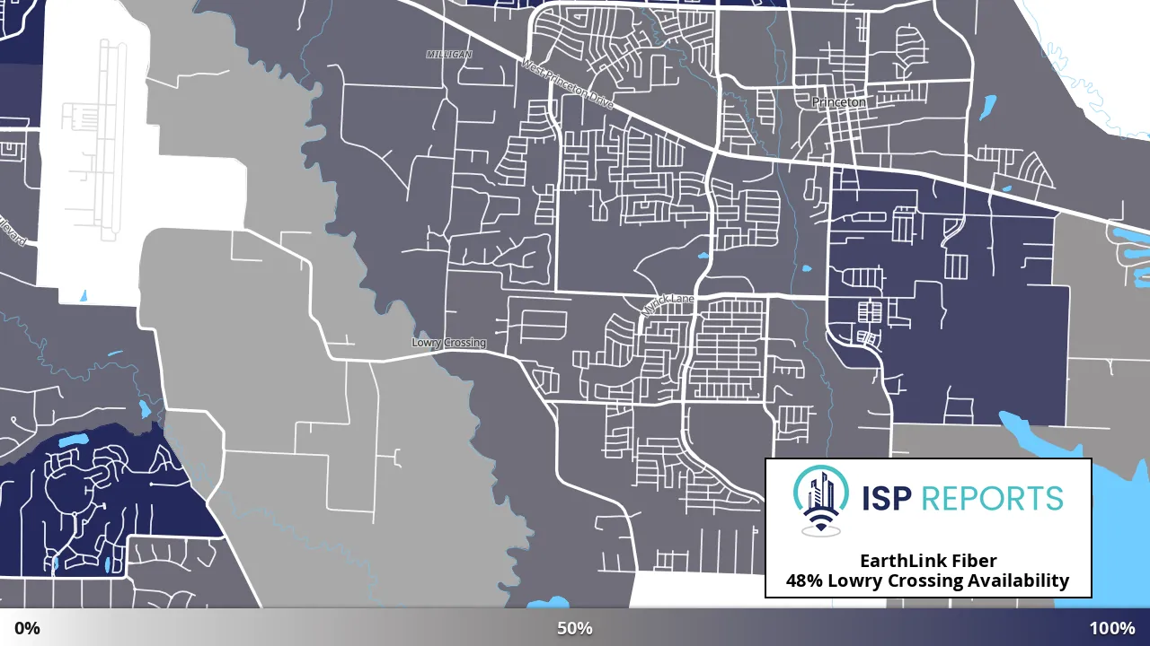 Lowry Crossing, TX map of internet availability