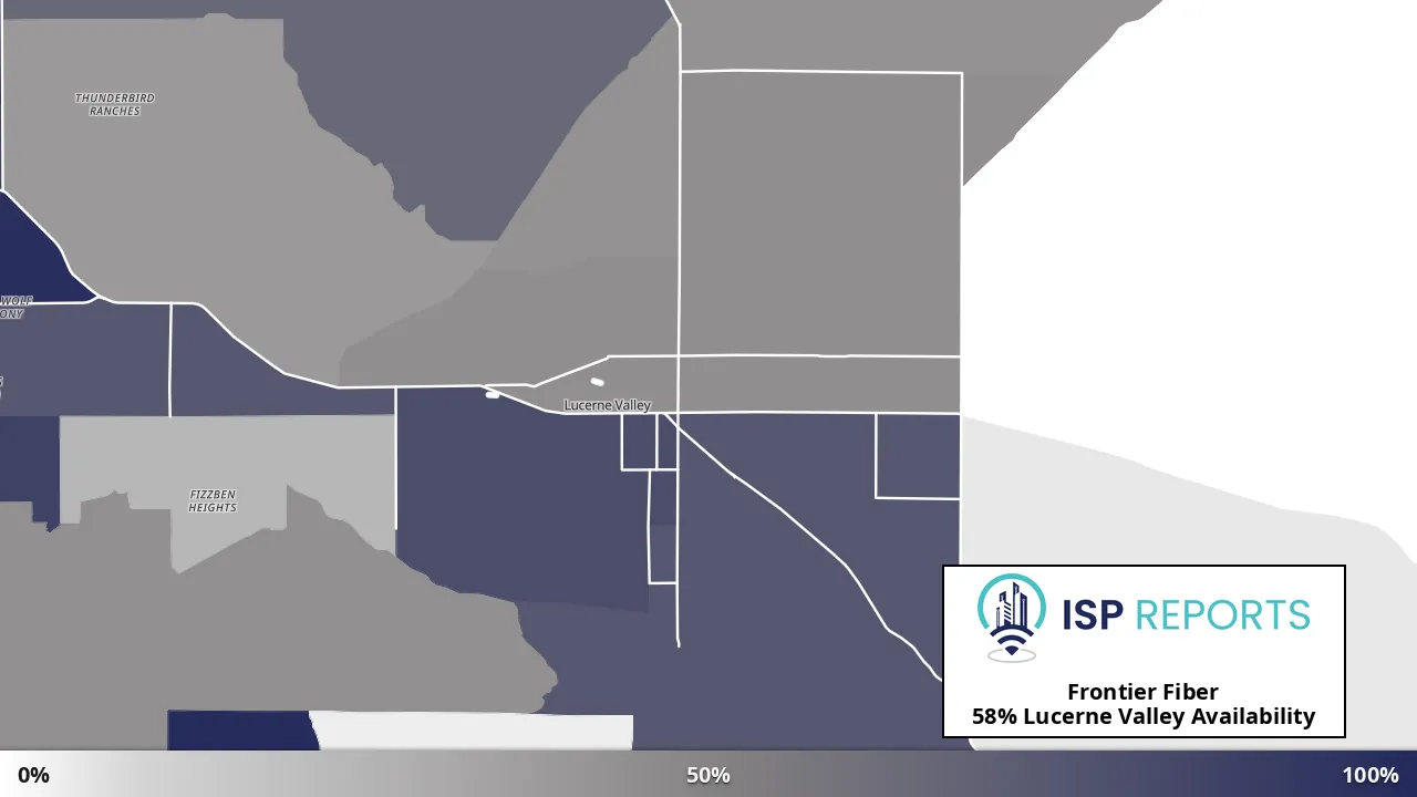 Lucerne Valley, CA map of internet availability
